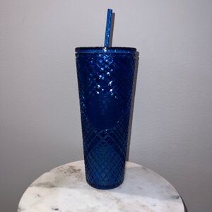 Starbucks Blue Textured gemstone Tumbler 24oz